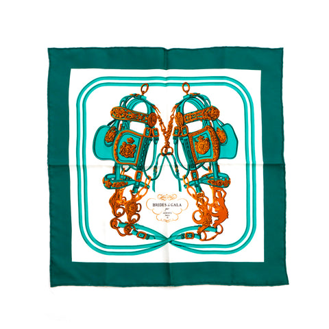 Hermes Hermes Kale 42 Scarf Green P14635