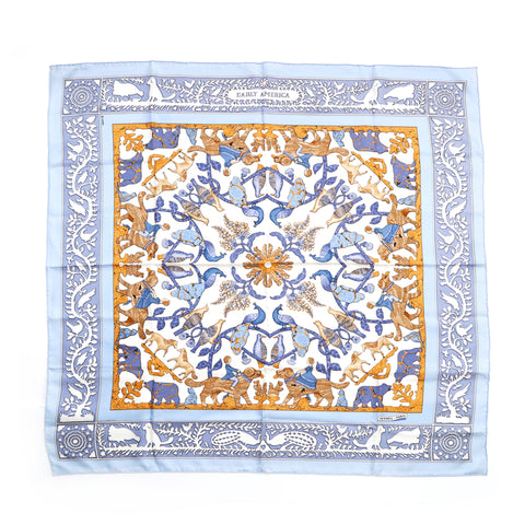 Hermes Hermes Kale 90 Scarf bleu P14637