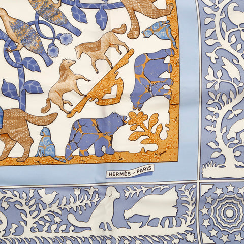 Hermes Hermes Kale 90 Scarf bleu P14637