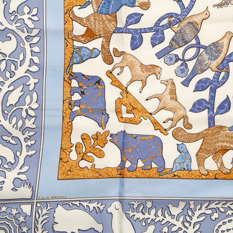 Hermes Hermes Kale 90 Scarf bleu P14637