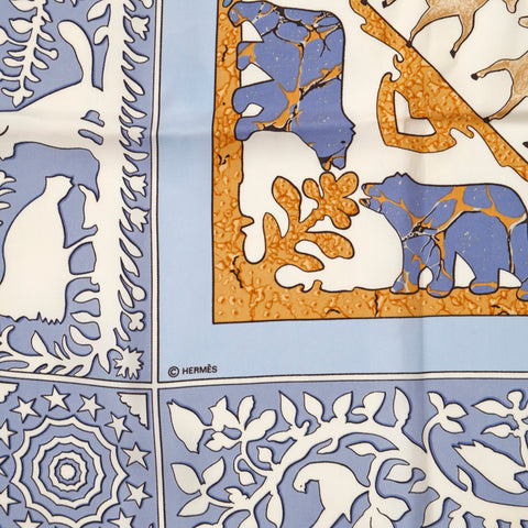 Hermes Hermes Kale 90 Scarf bleu P14637