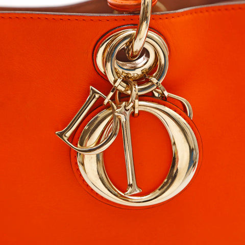 クリスチャンディオール Christian Dior ディオリッシモ ハンドバッグ レザー オレンジ P14662