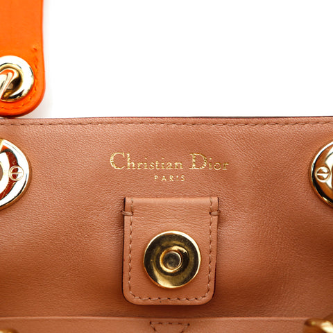 クリスチャンディオール Christian Dior ディオリッシモ ハンドバッグ レザー オレンジ P14662