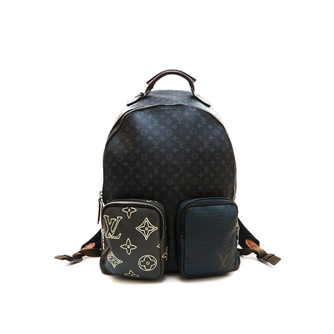 louis vuitton black multicolor backpack Louis Vuitton LOUIS VUITTON Monogram Eclipse Multi-Pocket Backpack/Day – NUIR VINTAGE