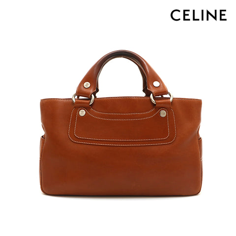 CELINE セリーヌ ブギーバッグ レザー ハンドバッグ トート ブラウン