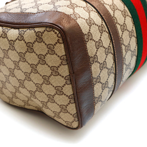 グッチ GUCCI GGスプリーム シェリーライン ボストンバッグ ブラウン P14717