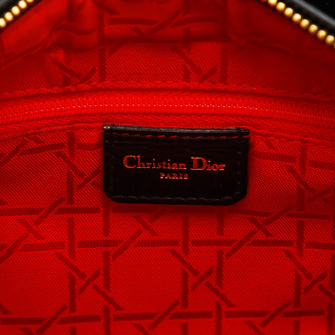 クリスチャンディオール Christian Dior レディディオール カナージュ 2way ハンド ショルダーバッグ ベロア ブラック P14746