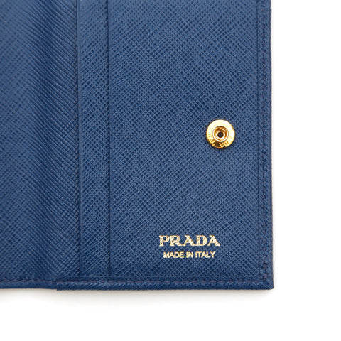 プラダ PRADA サフィアーノ ロゴ パスケース カードケース ネイビー P14753