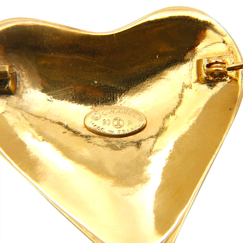 シャネル CHANEL ココマーク ハート ブローチ ゴールド P14760 – NUIR