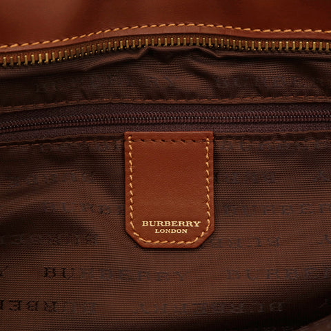 バーバリー BURBERRY チェック ショルダー トートバッグ ブラウン P14817