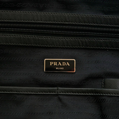 プラダ PRADA トライアングルロゴ ナイロン ビジネスバッグ ハンドバッグ ブラック P14843