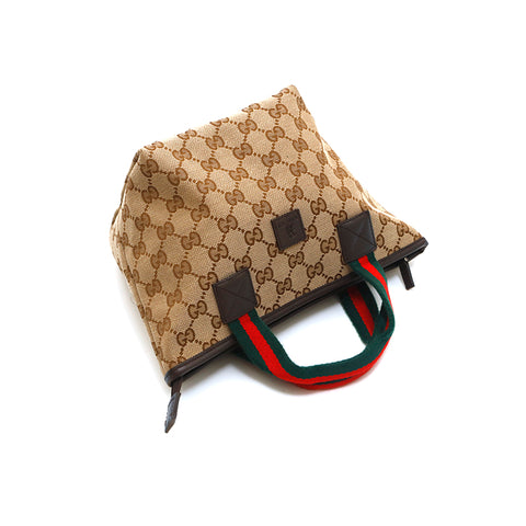 グッチ GUCCI GGキャンバス シェリーライン ハンドバッグ ベージュ P14854