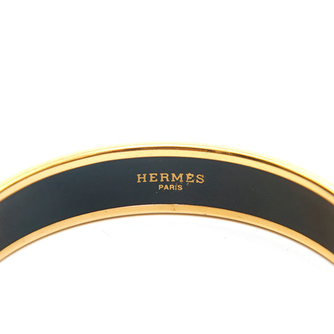 エルメス HERMES エマイユPM バングル ブラック WS2395