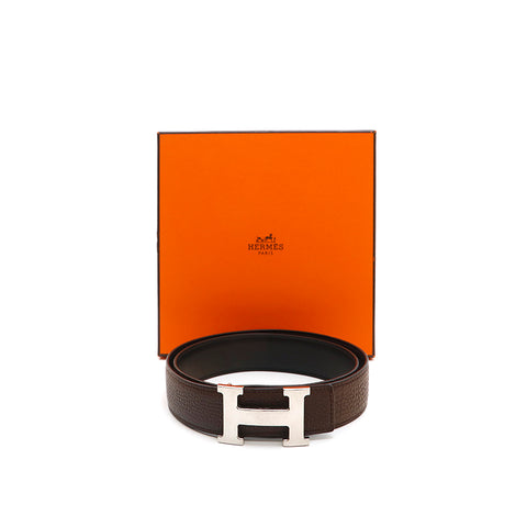 エルメス HERMES H レザー ベルト □O刻印 2011年 ブラウン P14863