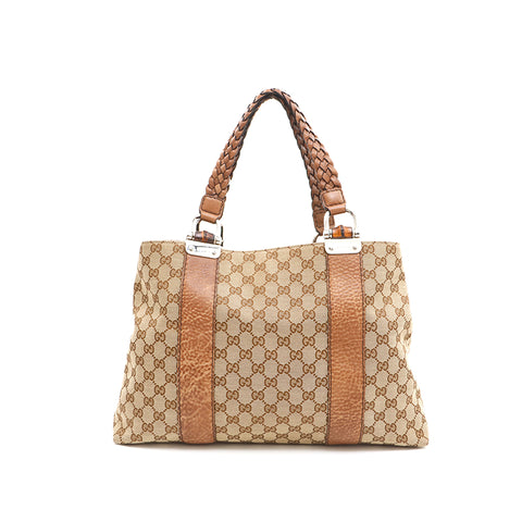 グッチ GUCCI GGキャンバス トート ハンドバッグ ブラウン P14864