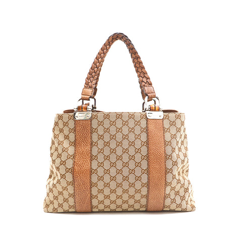 グッチ GUCCI GGキャンバス トート ハンドバッグ ブラウン P14864