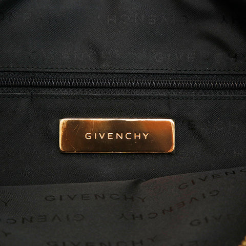 ジバンシィ GIVENCHY ロゴ レザー トート ハンドバッグ ブラック P14893