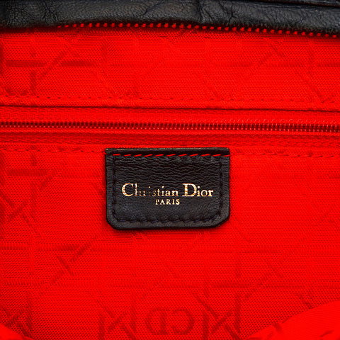 クリスチャンディオール Christian Dior レディディオール カナージュ 2way ハンドバッグ ネイビー P14889