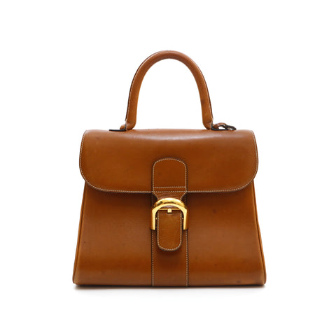 デルボー Delvaux ブリヨン レザー ハンドバッグ ブラウン P14900