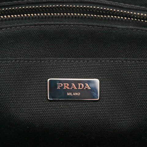 プラダ PRADA カナパ キャンバス 2WAY ショルダー ハンドバッグ カーキ P14902