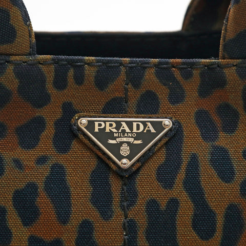 プラダ PRADA カナパ キャンバス 2WAY ショルダー ハンドバッグ カーキ P14902