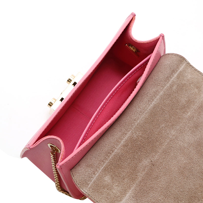 フルラ FURLA レザー チェーン ショルダーバッグ ピンク P14919