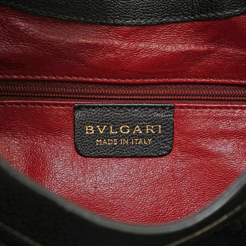 ブルガリ BVLGARI ワンハンド レザー ハンドバッグ ブラック P14933