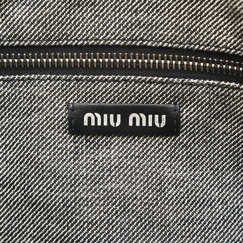 ミュウ ミュウ Miu Miu 2WAY ショルダー ハンドバッグ グレー P14945