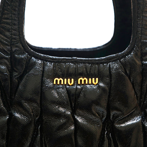 ミュウ ミュウ Miu Miu 2WAY ショルダー ハンドバッグ ブラック P14947