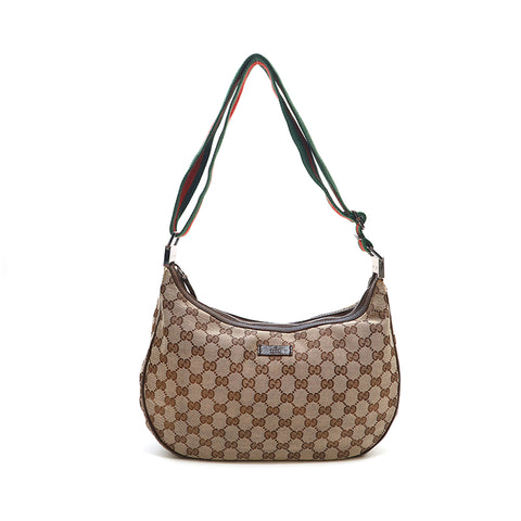 グッチ GUCCI GGキャンバス シェリーライン ショルダーバッグ ベージュ P14956