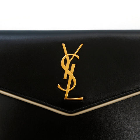 サンローランパリ SAINT LAURENT PARIS YSL ポーチ クラッチバッグ レザー ブラック P14963