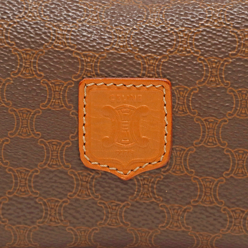 セリーヌ CELINE マカダム バニティ ポーチ ハンドバッグ ブラウン