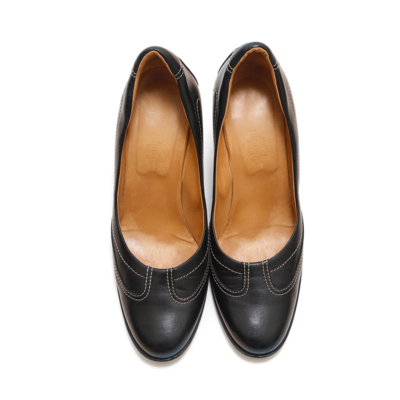 エルメス HERMES レザー ヒール パンプス ブラック P14985 – NUIR VINTAGE