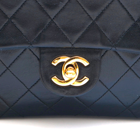 シャネル CHANEL ラムスキン ミニマトラッセ チェーン ショルダーバッグ ブラック P14988