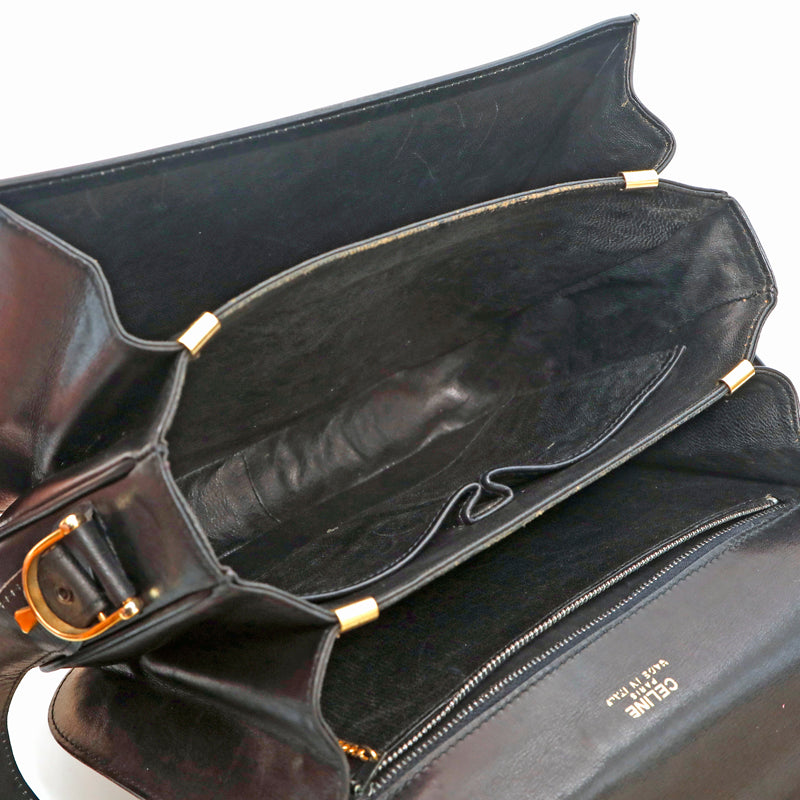 セリーヌ CELINE 馬車金具 ボックスカーフ ショルダーバッグ セリーヌ CELINE 馬車金具 ボックスカーフ ショルダーバッグ