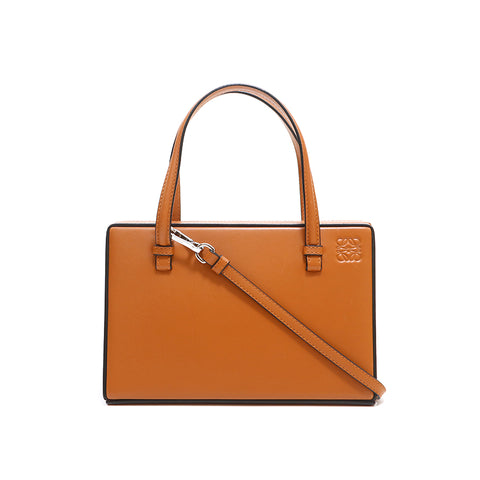 ロエベ LOEWE ホスタル 2WAY レザー ハンドバッグ ブラウン P15006