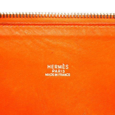 エルメス HERMES ボリード27 P金具 ハンドバッグ □I刻印 2005年 シェーブル オレンジ P15033
