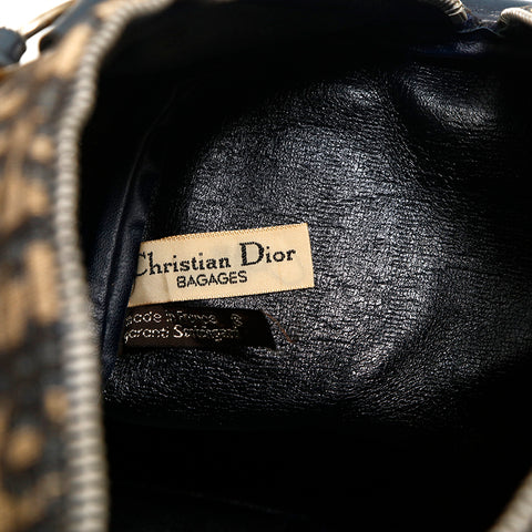 クリスチャンディオール Christian Dior トロッター ミニボストン ハンドバッグ ネイビー P15037