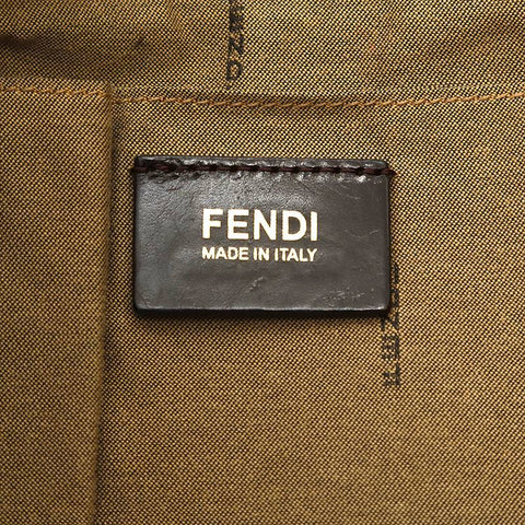 フェンディ FENDI ズッキーノ ショルダー  トートバッグ ブラウン P15039