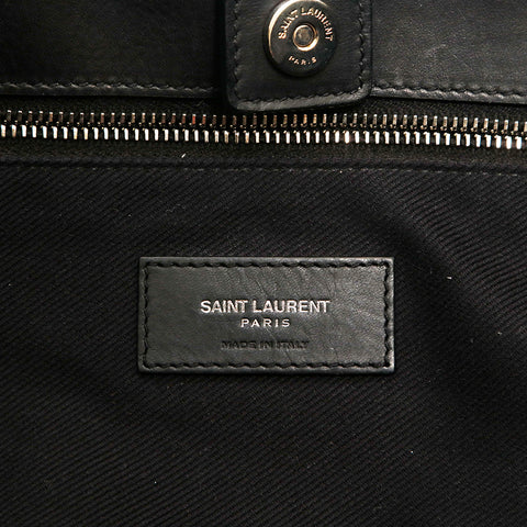 サンローランパリ SAINT LAURENT PARIS ラフィア ショッピング トートバッグ ブラック P15040