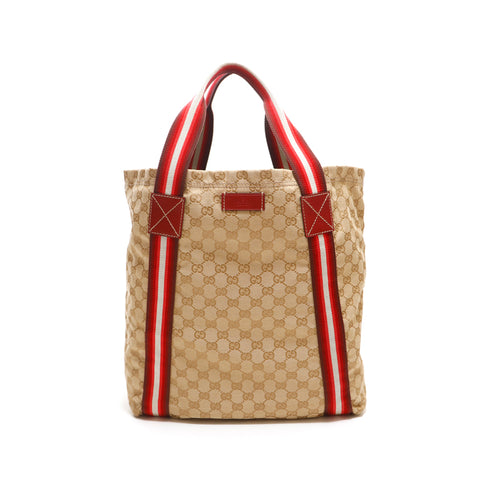 グッチ GUCCI GGキャンバス トート ハンドバッグ ベージュ P15052