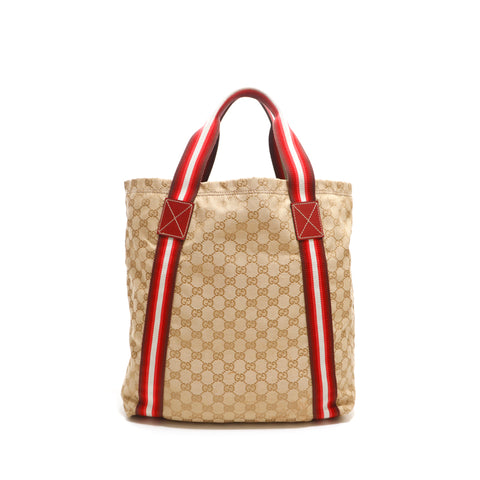 グッチ GUCCI GGキャンバス トート ハンドバッグ ベージュ P15052