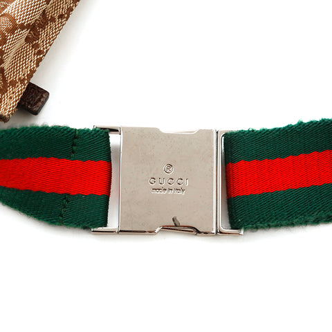 グッチ GUCCI GGキャンバス シェリーライン ウエストバッグ ブラウン P15073