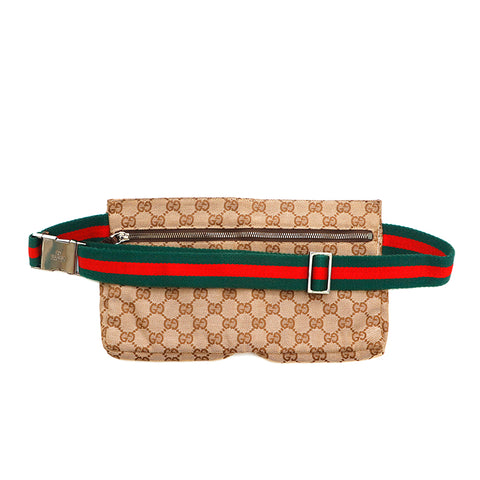 グッチ GUCCI GGキャンバス シェリーライン ウエストバッグ ブラウン P15073