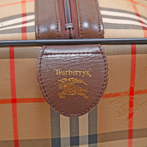 バーバリー BURBERRY ノバチェック ボストンバッグ キャンバス ベージュ P15084