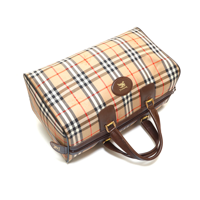 バーバリー BURBERRY ノバチェック ボストンバッグ キャンバス