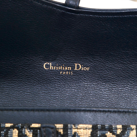 クリスチャンディオール Christian Dior トロッター チェーンウォレット ショルダーバッグ キャンバス ネイビー P15093