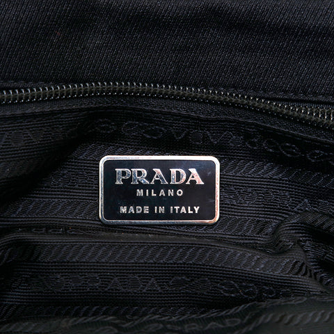 プラダ PRADA キャンバス ショルダーバッグ ブラック P15095