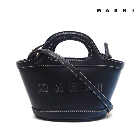 MARNI マルニ ロゴ ショルダーバッグ レザー ブラック P15099 – NUIR