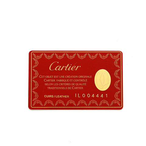 カルティエ CARTIER マスト ワン ショルダーバッグ レザー ボルドー P15104